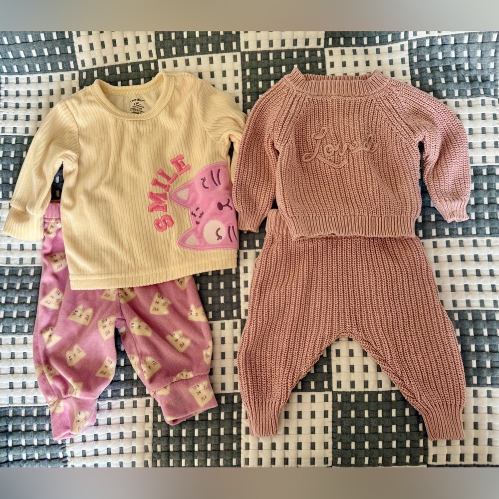 Rabbit Bear and George Baby Outfit Set